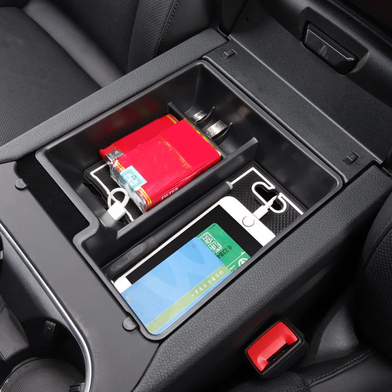 

Car Accessories for Porsche Cayenne 2019 2020 2021 2022 Center Console Armrest Storage Box Holder Organizer Container Tray