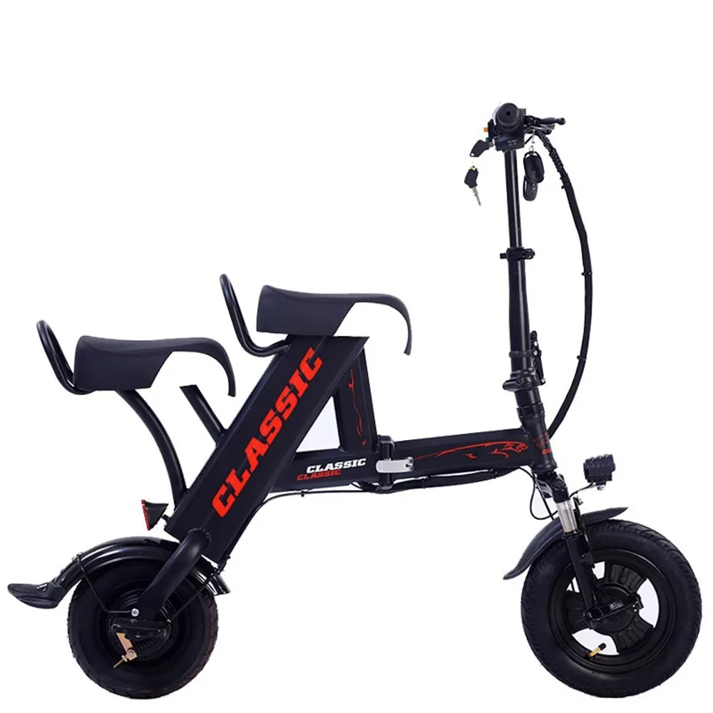 

48V 350w 12 Inches Portable Electric Vehicle Lithium Battery Foldable Front And Rear Drum Brakes High Carbon Steel Frame
