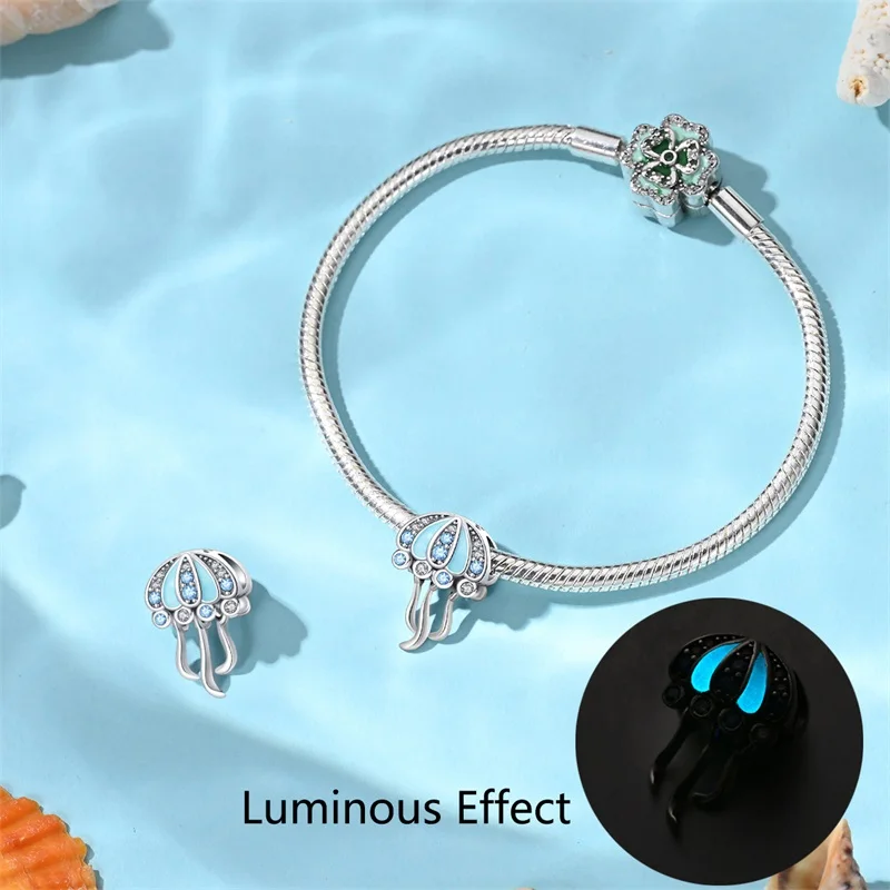 Новинка 2024 стерлингового серебра 925 пробы серия светлячков морских насекомых