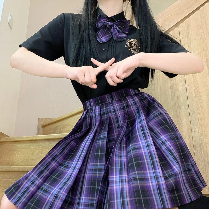 

2023 Mini Skirts Womens Summer Japanese School Pleated Skirts High Waist Kawaii Cute Pink Plaid Skirt Uniform Harajuku Jupe