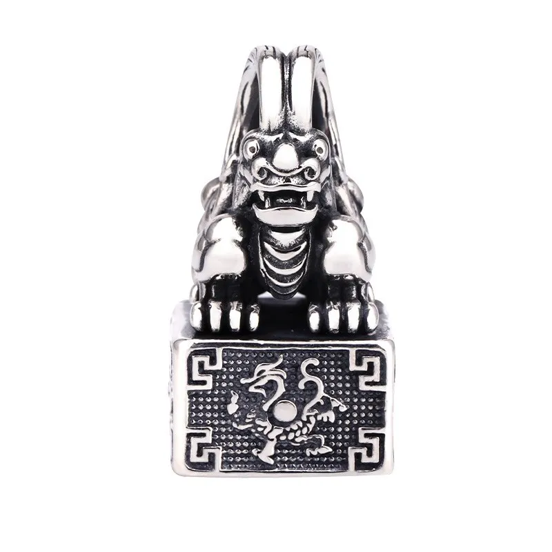 

The Four Great Divine Beasts Pixiu necklace pendant 925 sterling silver Returning to the ancients to bring in wealth