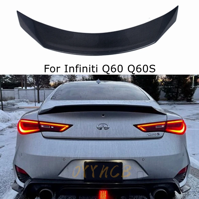 Для Infiniti Q60 Q60S 2013-2023 задний спойлер из углеродного волокна/FRP крыло багажника