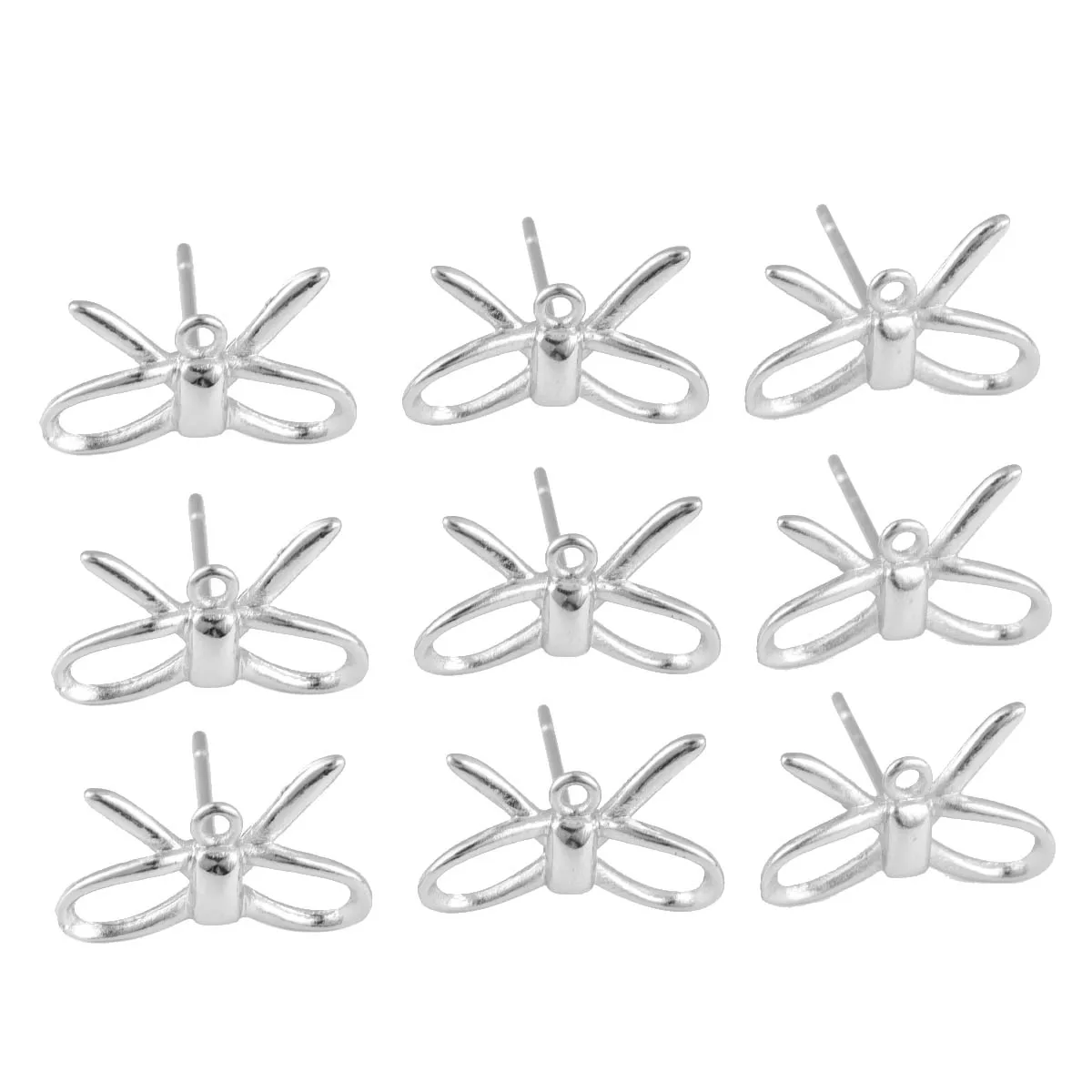 1 пара 8x14 мм простые серьги-бантики из меди с подвеской универсальное модное