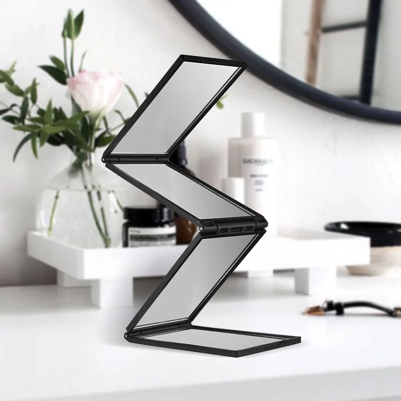 4-стороннее складное зеркало для макияжа на 360 градусов портативное ручное