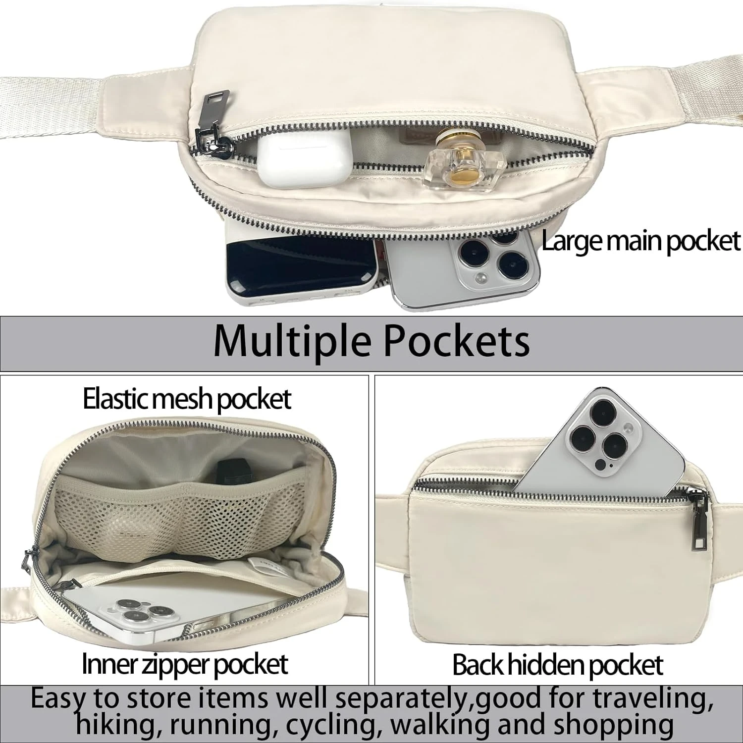Stylish Waterproof Black Mini Belt Bag with Adjustable Strap - YOUTH PORT Everywhere Lemon Waist Pack Dupes Purse for Women fea
