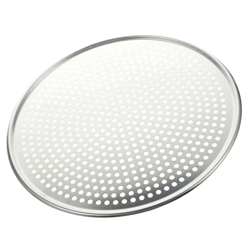 

Round Stainless Steel Pizza Pan With Holes Mesh Pizza Baking Screen Pizza Tray