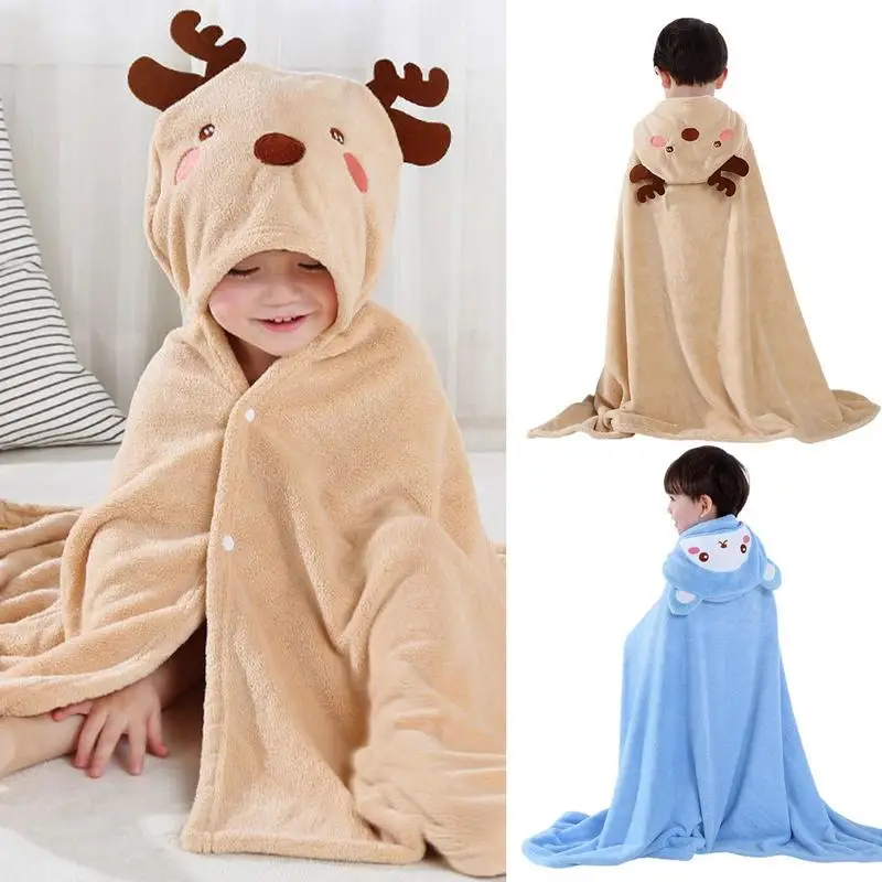 

Детское банное полотенце с капюшоном, детское пушистое одеяло с мультяшным животным, мягкое бархатное Флисовое одеяло для новорожденных, банный халат, одеяло, мочалка