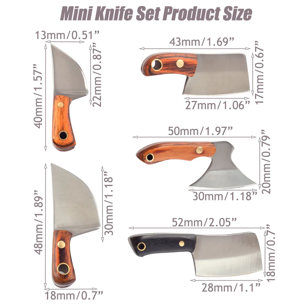 Набор мини-ножей шеф-повара-дамасский карманный нож крошечный Мясницкий для
