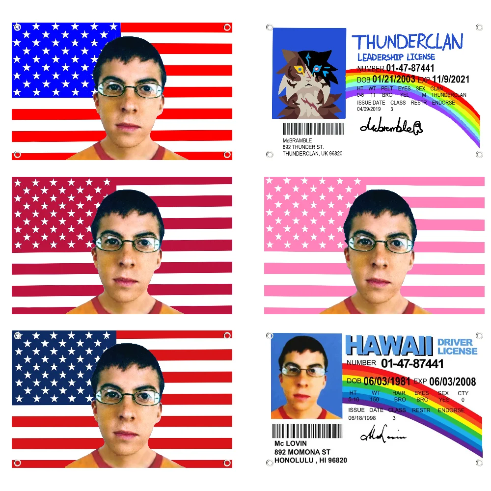 M-Mclovin id Флаг Крытый Открытый Декоративный Настенный Художественный Декор