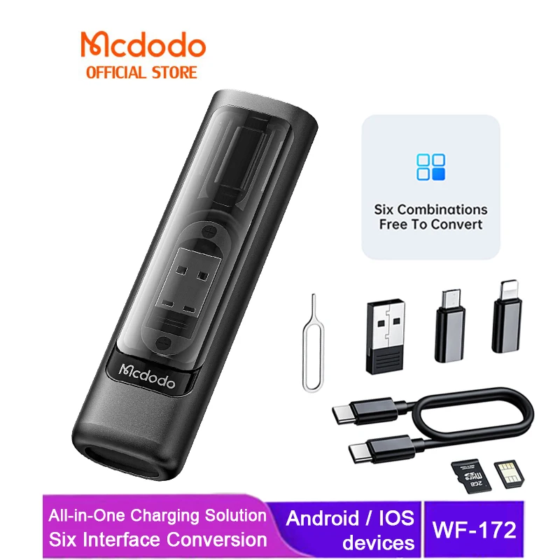 

Переходник Mcdodo USB Type-C в Type-C с 3 USB-адаптерами