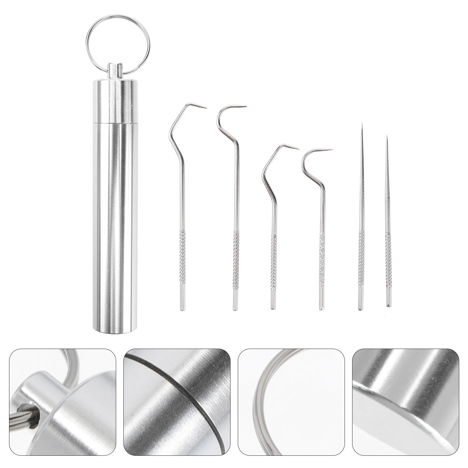 

1 Set Hygiene Sturdy Toothpicks for Dentist Plaque Tartar Remover Cavity Care Toothpick Accessories Tongue Scraper with Case