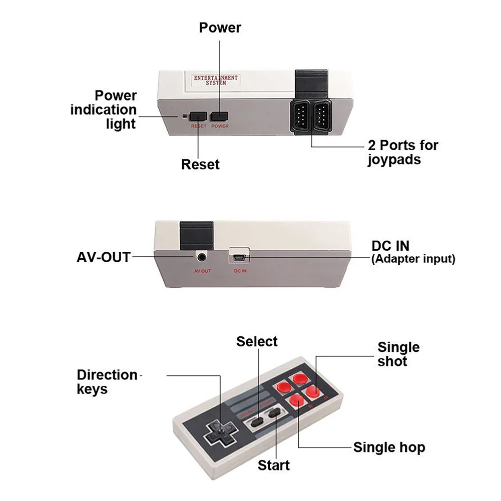 Игровое устройство встроенная Классическая игровая матовая консоль отличный