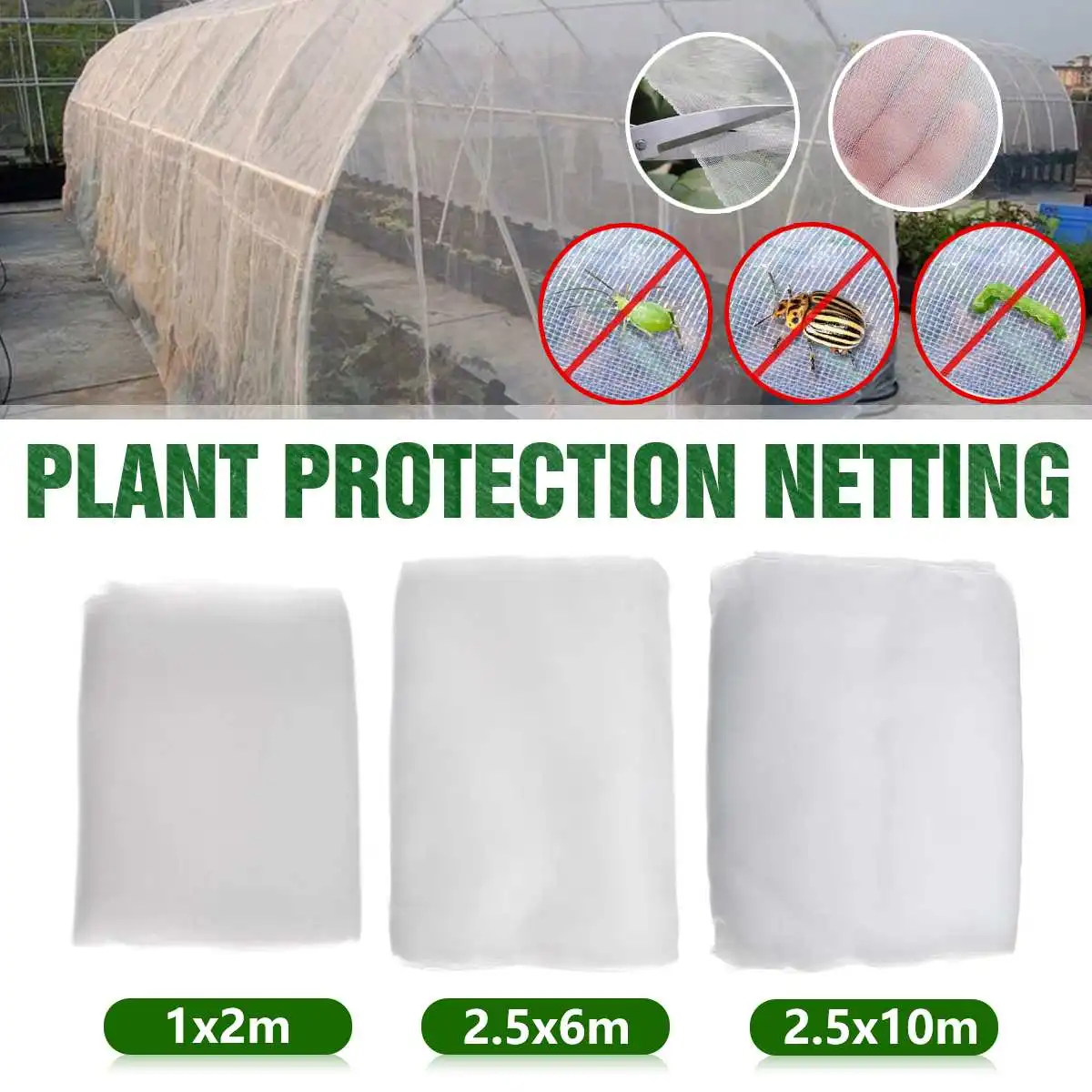 Insect Protection Net Bug Insect Bird Net Barrier Vegetables Fruits Flowers Plant Protection Greenhouse Garden Netting Summer