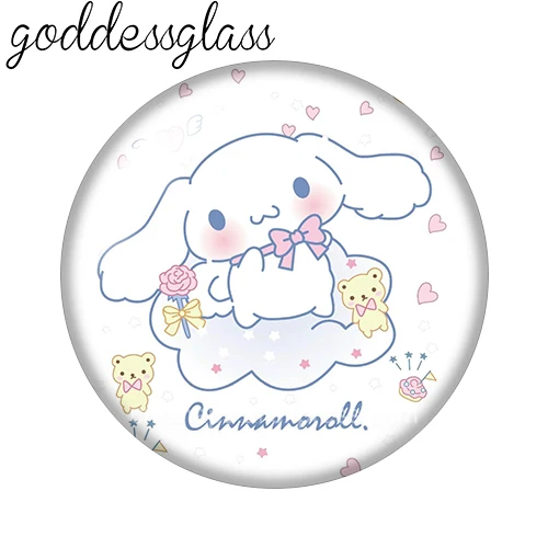 MINISO Sanrio Cinnamoroll милая собака 10 шт. смешанные кнопки 12 мм/18 мм для браслеты DIY