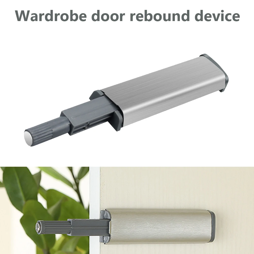 

10pcs Door Stopper Cabinet Catches Stainless Steel Push to Open Drawer Soft Quiet Closer Touch Damper Buffer Invisible Handle