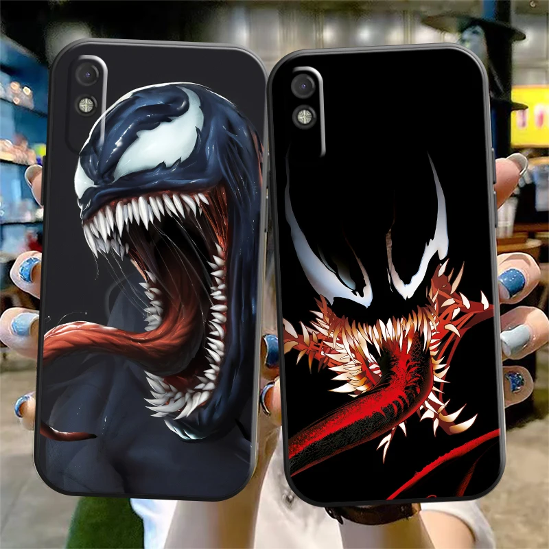 

Marvel Venom Phone Case For Xiaomi Redmi 7 7A 8 8A 9 9i 9AT 9T 9A 9C Note 7 8 2021 8T 8 Pro Back Silicone Cover Liquid Silicon