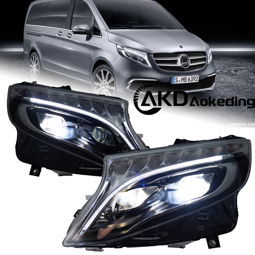 Фото AKD Автомобиль для Benz Vito 2013-2019 Фара DRL Hella 12V H7 Светодиодные биксеноновые лампы Противотуманные фары Инструменты 2 шт. Vito W447 Автомобили Аксессуары №1