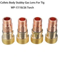 1pcs collets body stubby gas lens 17cb20g brass connector with mesh for tig wp 171826 torch welding accessories 14x28 1mm