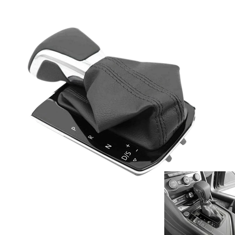 

5NG 713 203 5NG713203 Automatic Gear Stick Shift Lever Head Ball with Leather Boot Dust Cover Panel for Tiguan 17-19