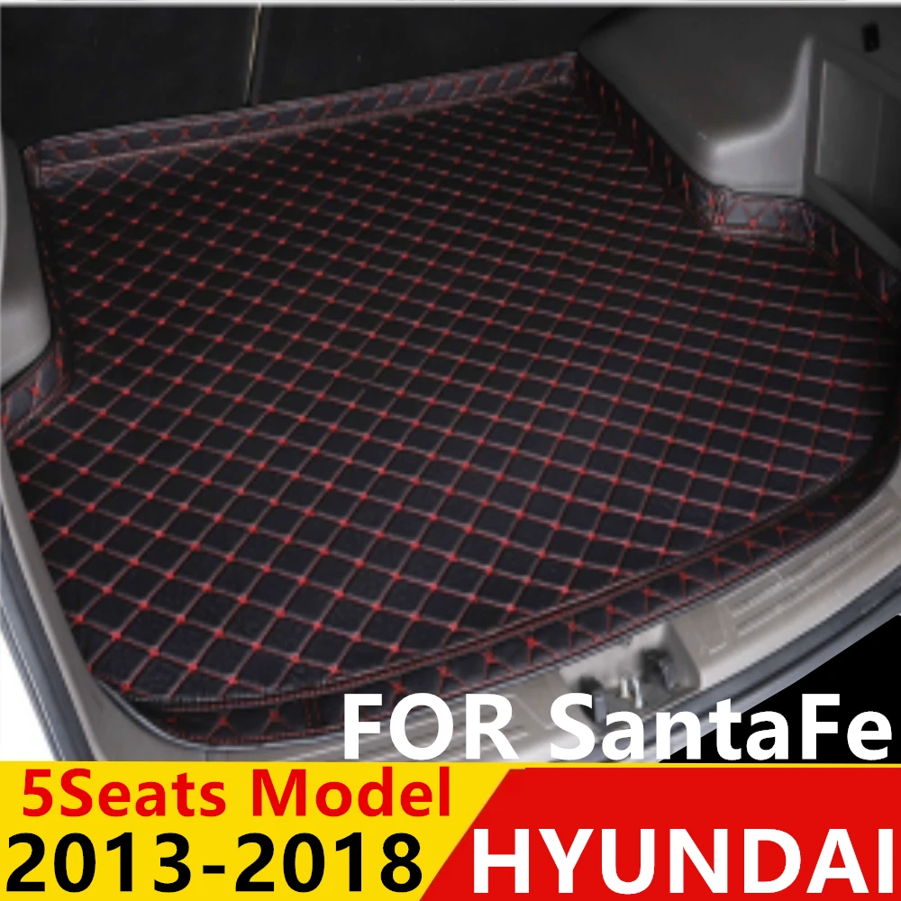 

Коврик для багажника автомобиля для HYUNDAI SantaFe, 5 мест 2013-2018, для любой погоды, XPE, задний грузовой коврик, подкладка, задние части багажника, коврик для багажа