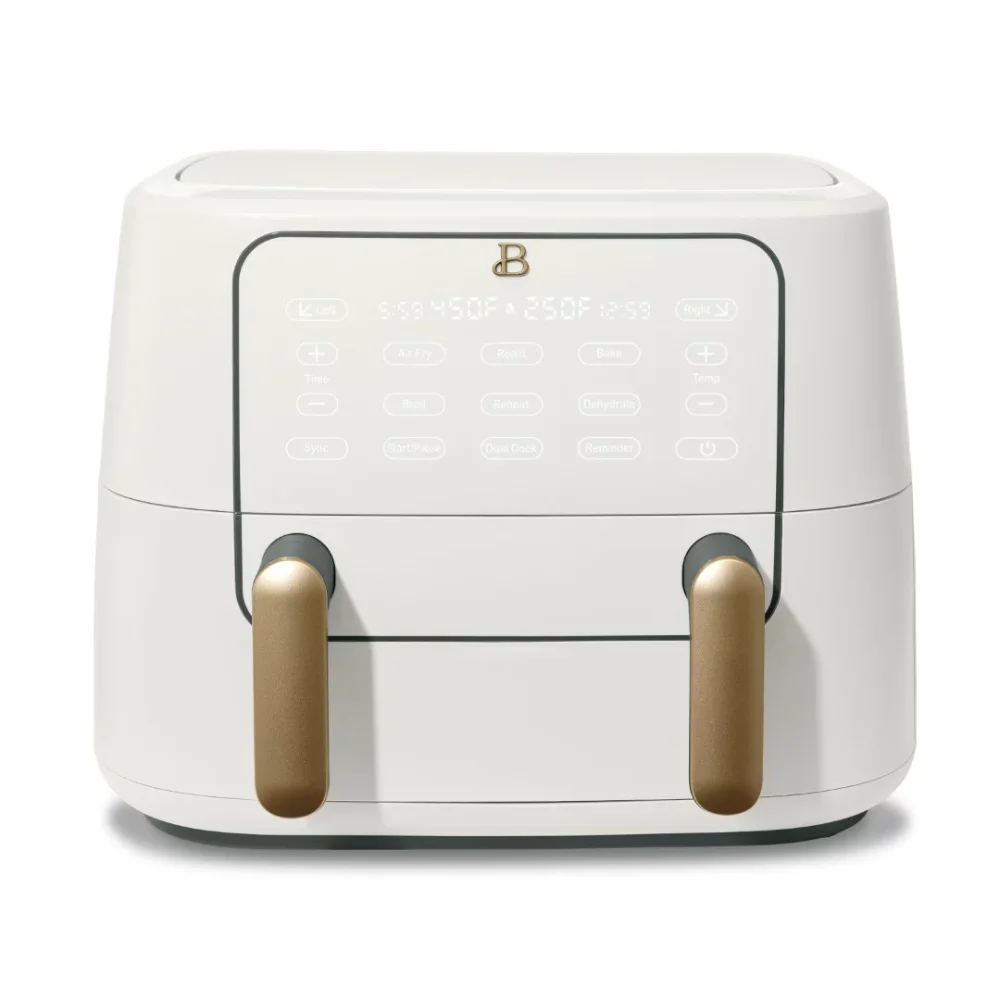 

oil-free air fryer 9QT TriZone Air Fryer, White Icing by Drew Barrymore (US Stock