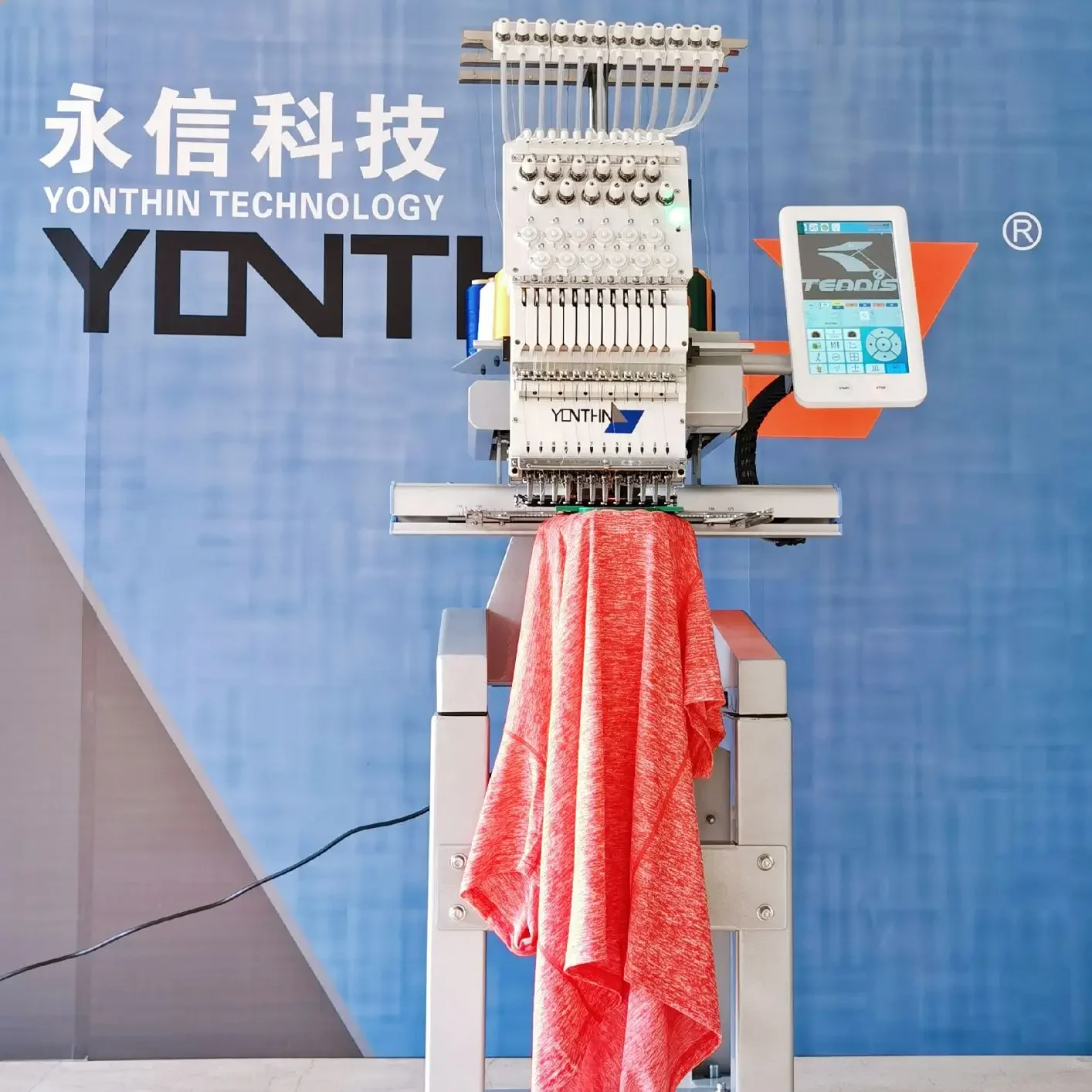 Yonthin RCM-1501TC-8S 12/15 игл компьютеризированная шляпа футболка вышивальная машина