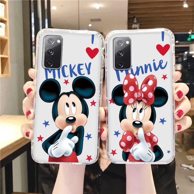 

Mickey&Minnie Mouse Transparent Phone Case For Samsung A73 A72 A71 A52 A53 A54 A51 A42 A34 A32 A14 A13 A12 A23 5G Cover Shell