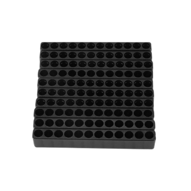 

AT14 40Pcs 12-Hole Screwdriver Bit Holder Box Block Black For Six Angle 6.35Mm Handle