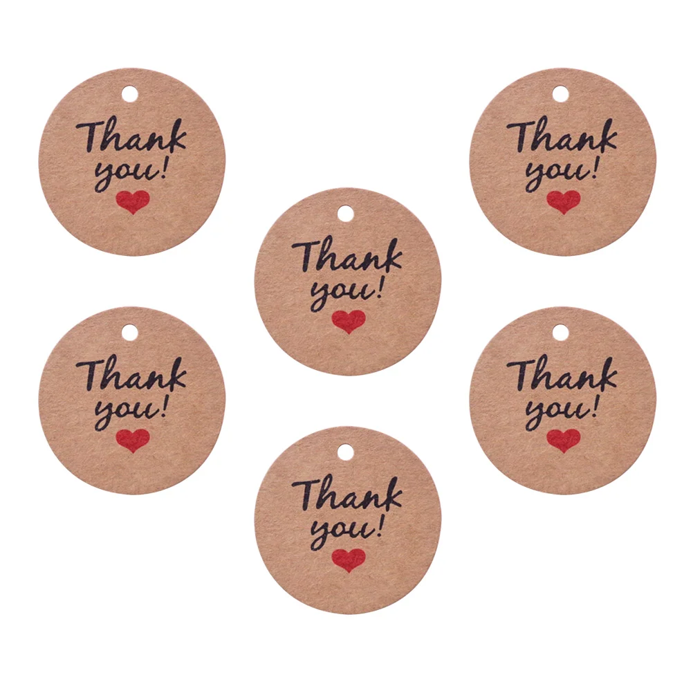 

Pack of 100 Decorative Round Hanging Tags for Wedding Party Engagement Anniversary