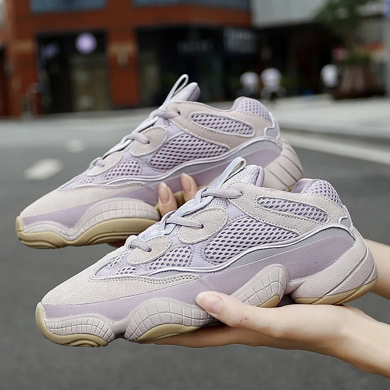 Кроссовки женские из ПУ кожи Вулканизированная массивная подошва повседневная