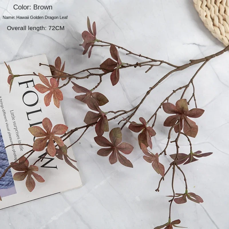 

Искусственные цветы эвкалипт золотые листья 72 см