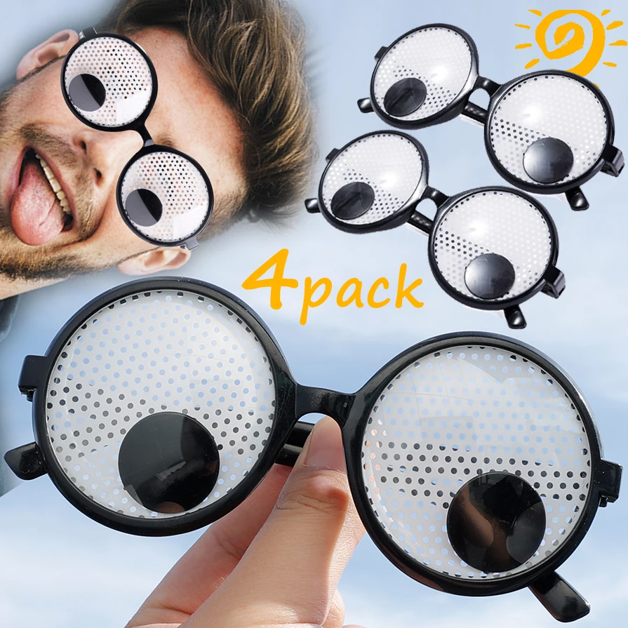 

Funny Eyeball Rolling Glasses Party Cosplay Costume Heart Mosaic Glasses Eyewear Sunglasses Birthday Supplies Eyeglasses