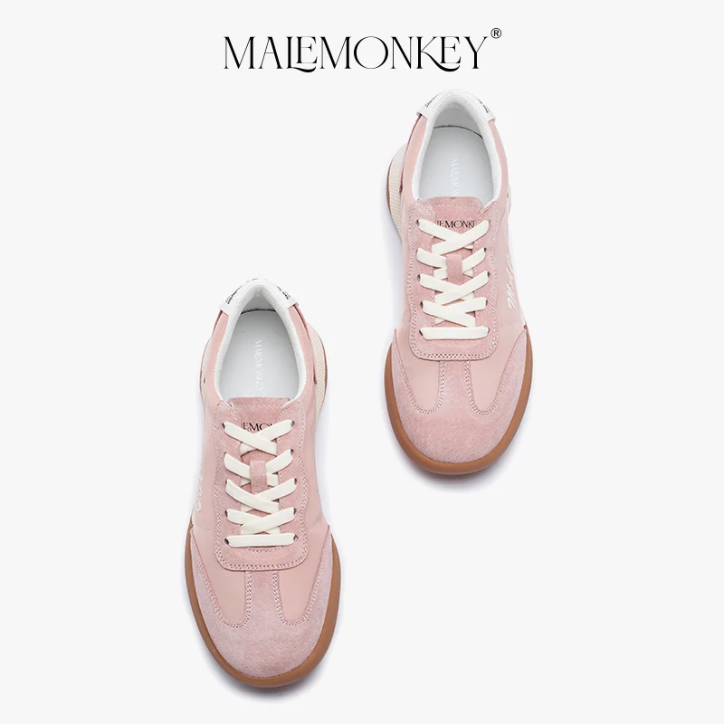 MALEMONEKY Casual Sport Shoes Women Trendy Sneakers 2023 Summer Non-slip Breathable Ladies New Trainers Thick Sole Handmade