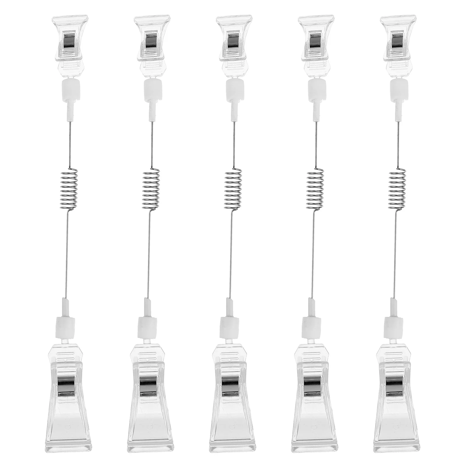 

5pcs Price Tag Fixing Clips Shopping Mall Advertising Clip Simple Display Clips