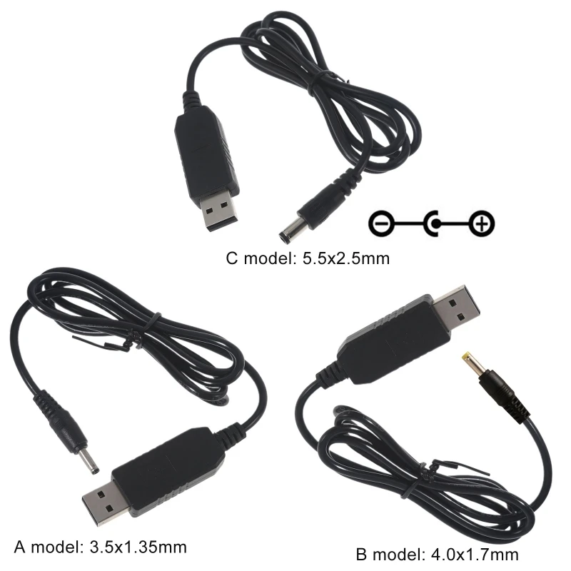 Повышающий преобразователь H7EC с USB на 12 В 3,0 а 3,5/4,4/5,5 мм для Wi-Fi маршрутизатора