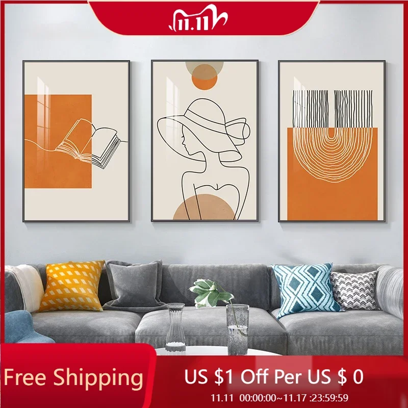 

Bedroom Vintage Painting Abstract Wall Art Friends Living Room Dining Abstract Draw Kitchen Cuadros Entrance Hall Furniture