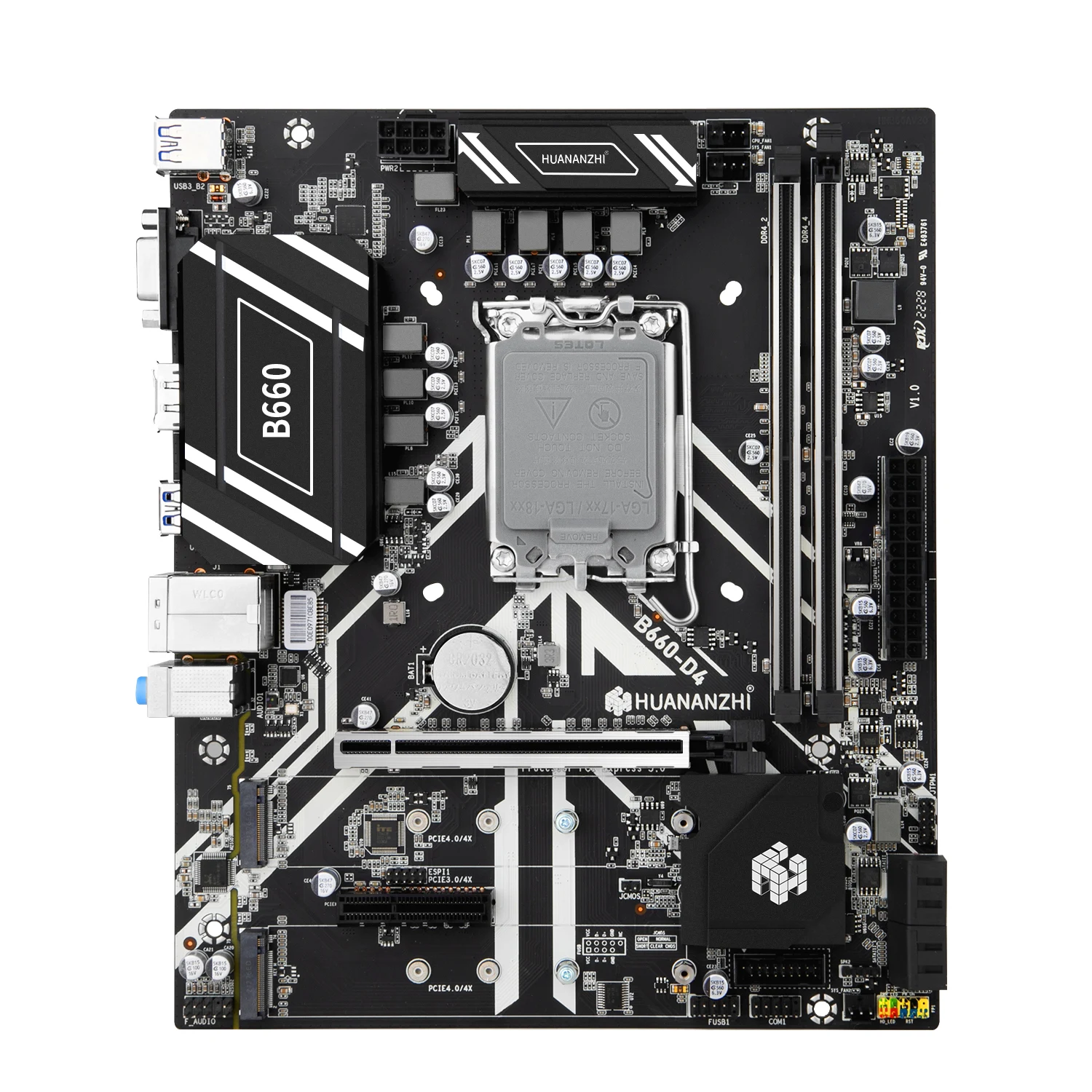 HUANANZHI B660 D4 M-ATX DDR4 Motherboard Support（ Intel LGA 1700 CPU 12100F/12400F/12490F/12600KF/12700KF） M.2 NVMe PCIE 4.0 - купить по