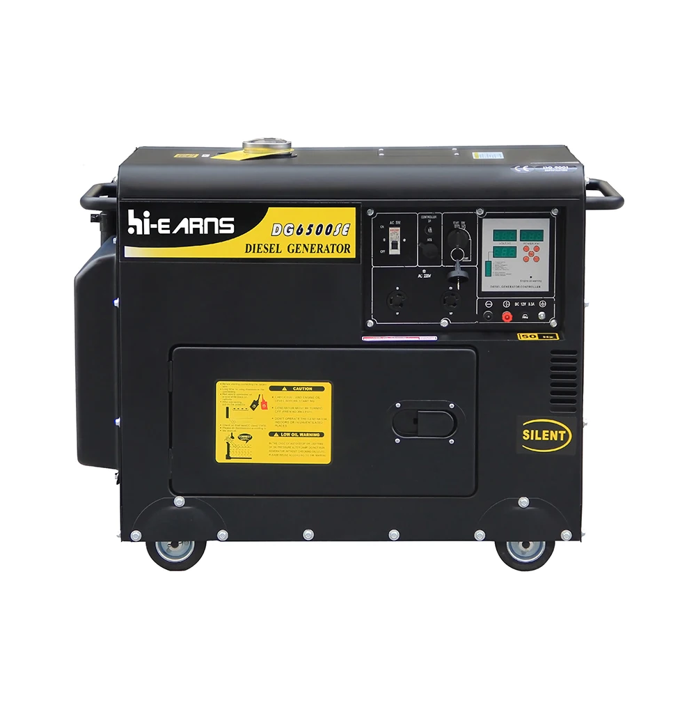 JAVarns 5 кВт электрический запуск бесшумный die-sel генератор с воздушным охлаждением