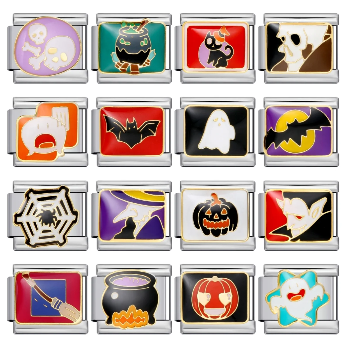 Модные Цветные глазурованные готические украшения на Хэллоуин волшебство луна