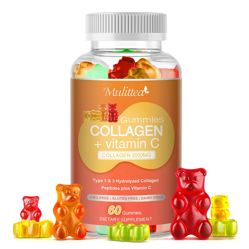 

Mulittea Collagen Vitamins C Capsules Types 1 & 3 for Skin Joint Hair Nails Health Anti-aging Nutritional Supplements Man Women