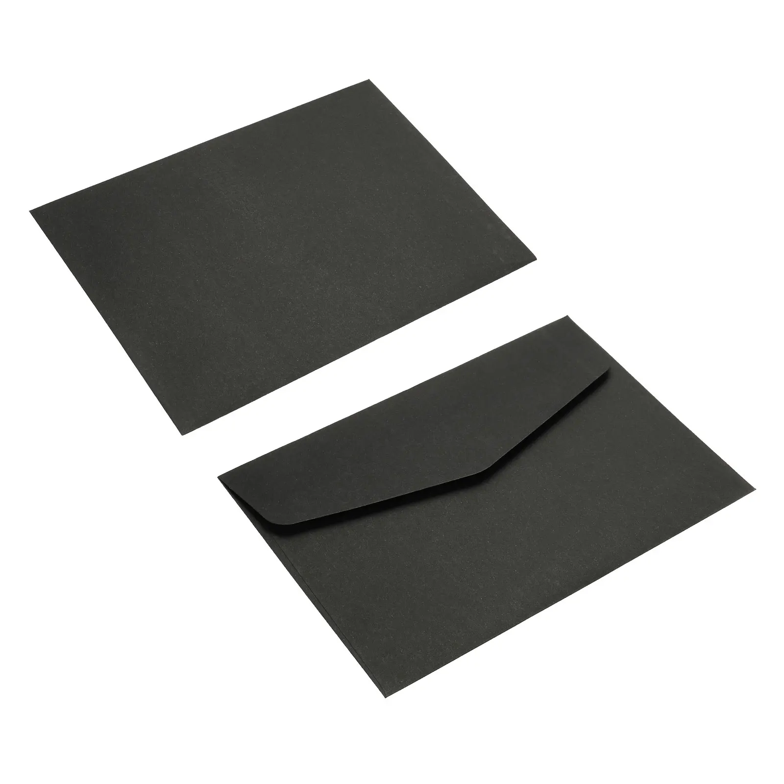 50Pcs Plain Black/Beige Blank Mini Envelopes Postcard Tiny Item Storage Present Card Holder Envelope for Wedding Greeting Party