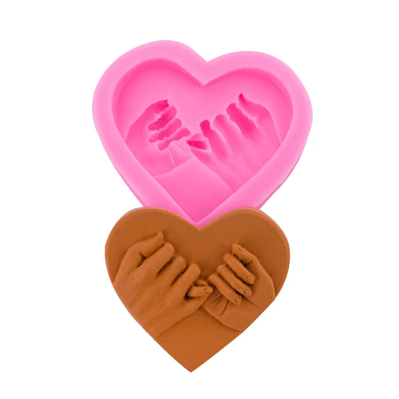 

Couple Love Hand In Hand Silicone Mold Fondant Cake Decoration Tools Valentine's Day Birthday Cake DIY Chocolate Biscuit Mold
