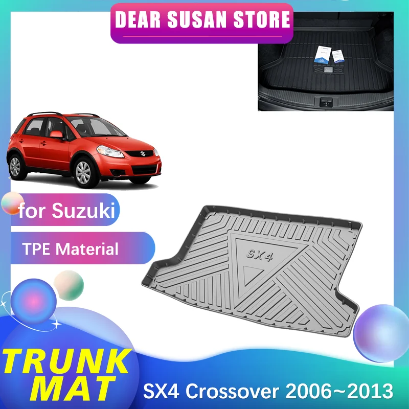 

Special Rear Trunk Mat Tray for Suzuki SX4 Crossover Fiat Sedici GY 2006~2013 TPE Storage Waterproof Floor Pad Space Accessories