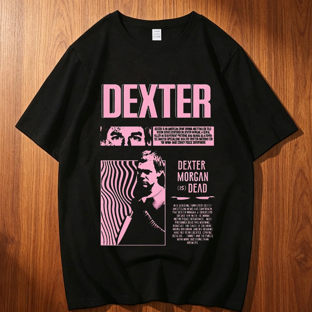 Фото Хлопковая футболка Dexter для подростков в стиле гранж, поп-культуры, аниме, Y2K, хип-хоп, панк, модная, в стиле Харадзюку, женская, удобная, Y2K №3