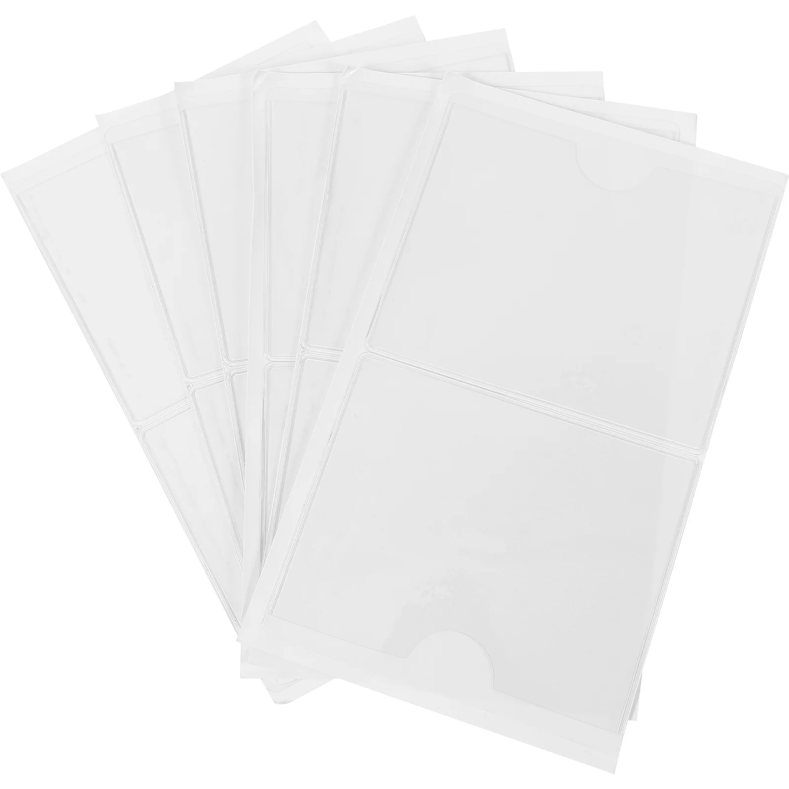 

12 Pcs Sticky Index Card Pockets Tag Warehouse Supplies Label Material Pouches Self-adhesive Holders