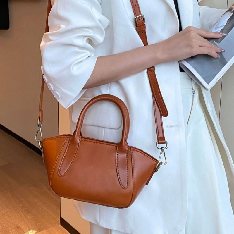 Винтажная сумка на плечо YANATARI из натуральной кожи для женщин воловьей через