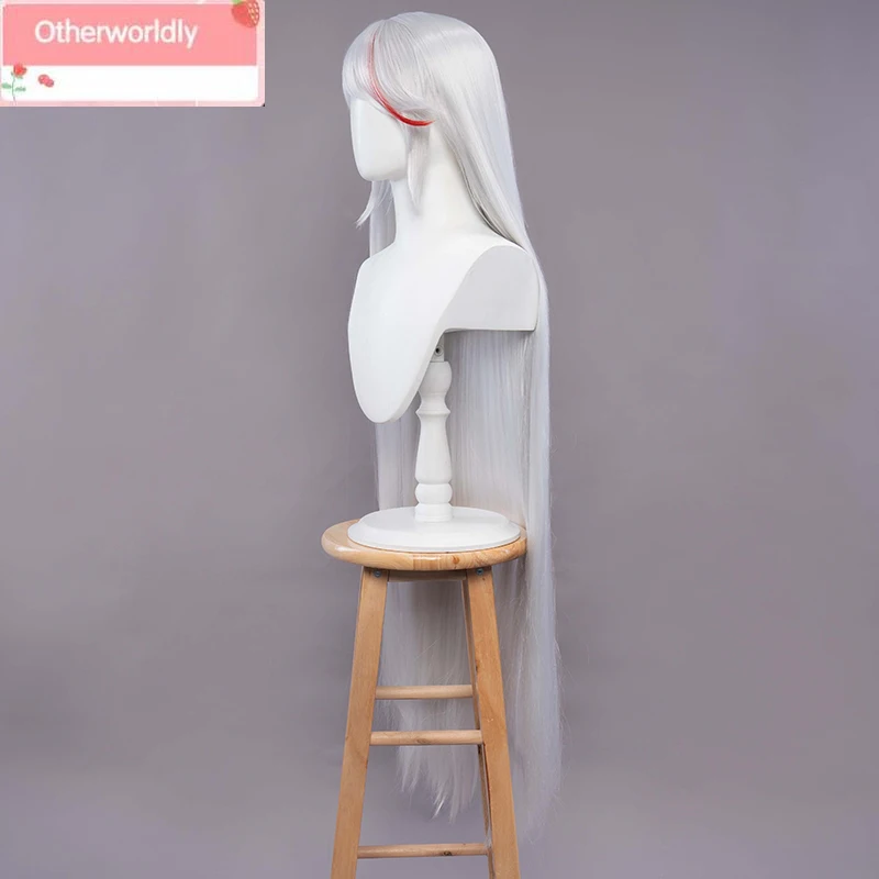 Женский парик для косплея серебристо-серый термостойкий длиной 110 см