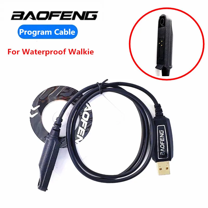 Baofeng Waterproof USB Programming Cable Driver CD For BaoFeng UV-XR UV-9R Plus A-58 GT-3WP UV-5S Waterproof Walkie Talkie