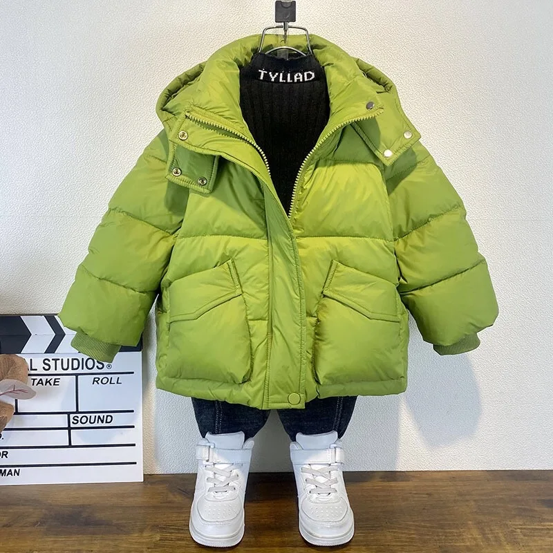 

Winter Jacket for Boy Thicken Warm Down Cotton Coats Children Hooded Bread Jacket Kids Clothes Outerwear Snowsuit