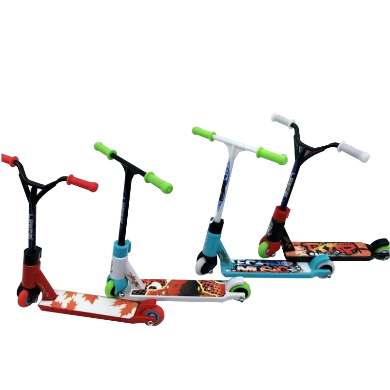 Alloy Finger Scooter with Mini Scooters Tool and Finger Board Accessories Skateboard Finger Toy for Toddler Random Color